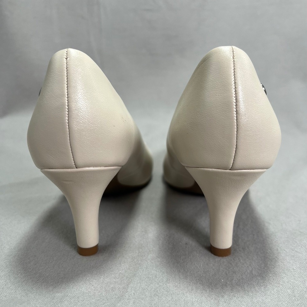 Life Stride Parigi Slip on Heels Beige Neutral Pumps Classic Round Toe Heels 8.5 - Picture 6 of 12